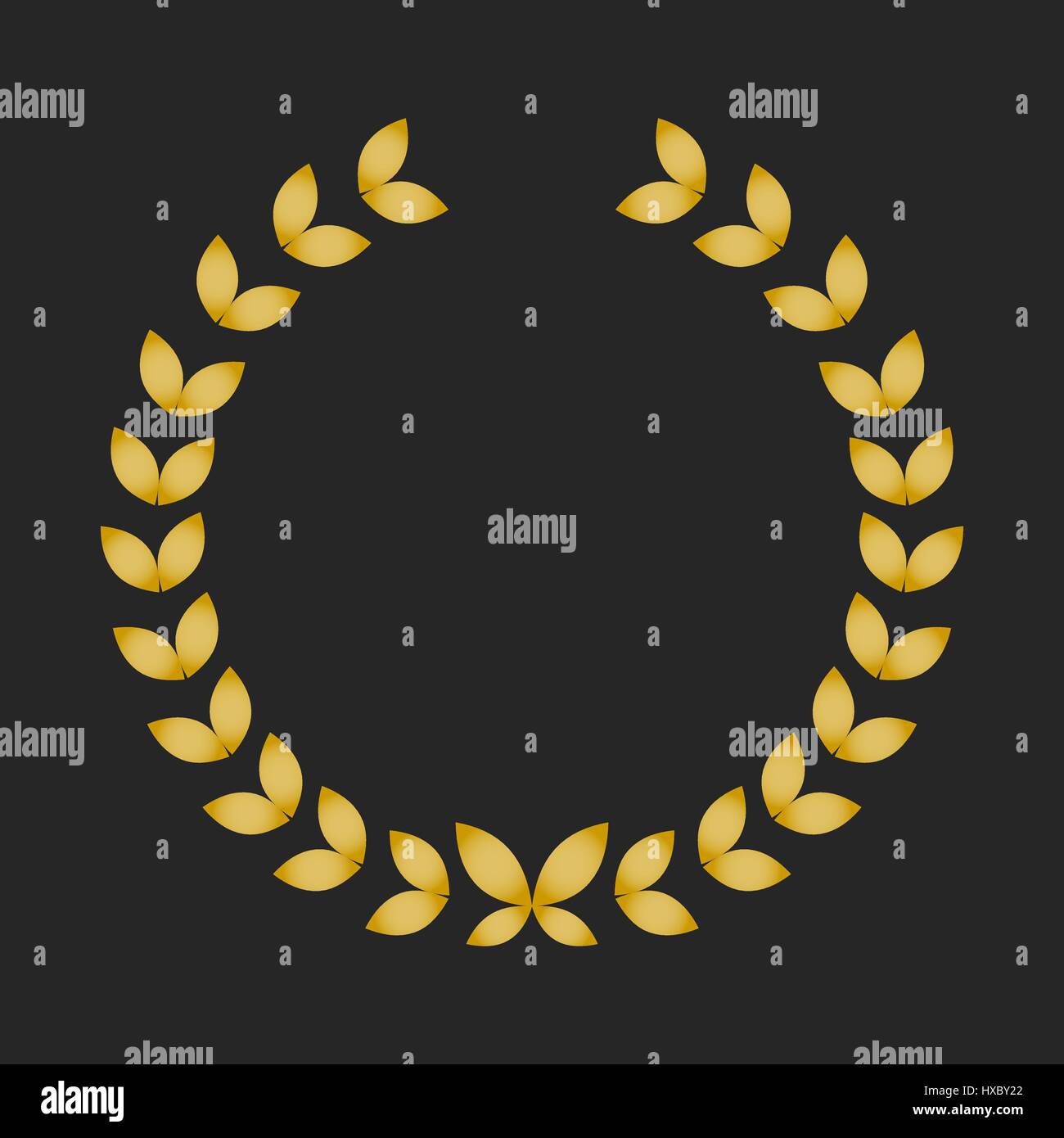 Gold award laurel wreath on dark background Stock Vector Image & Art ...
