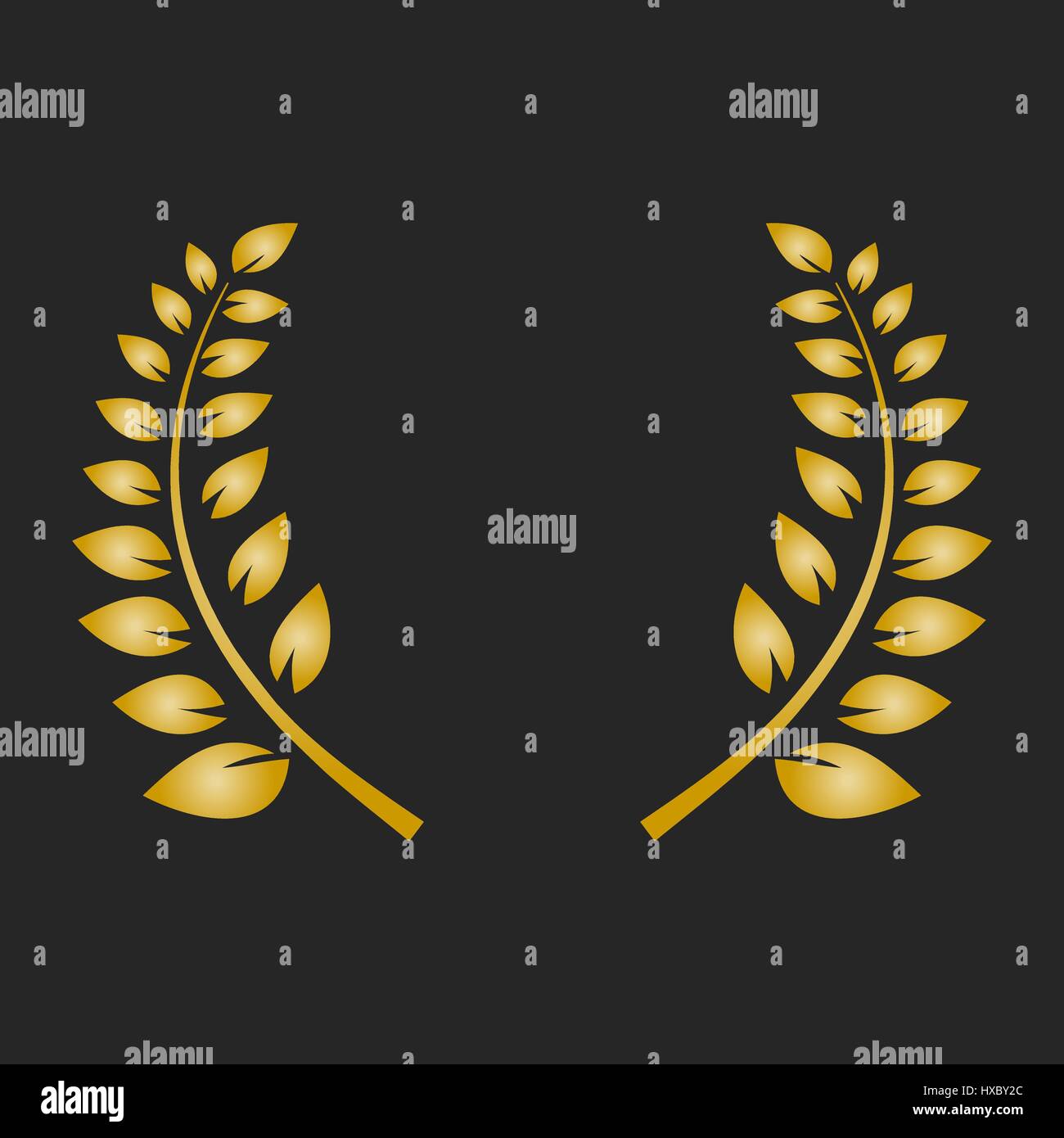 Gold award laurel wreath on dark background Stock Vector Image & Art ...
