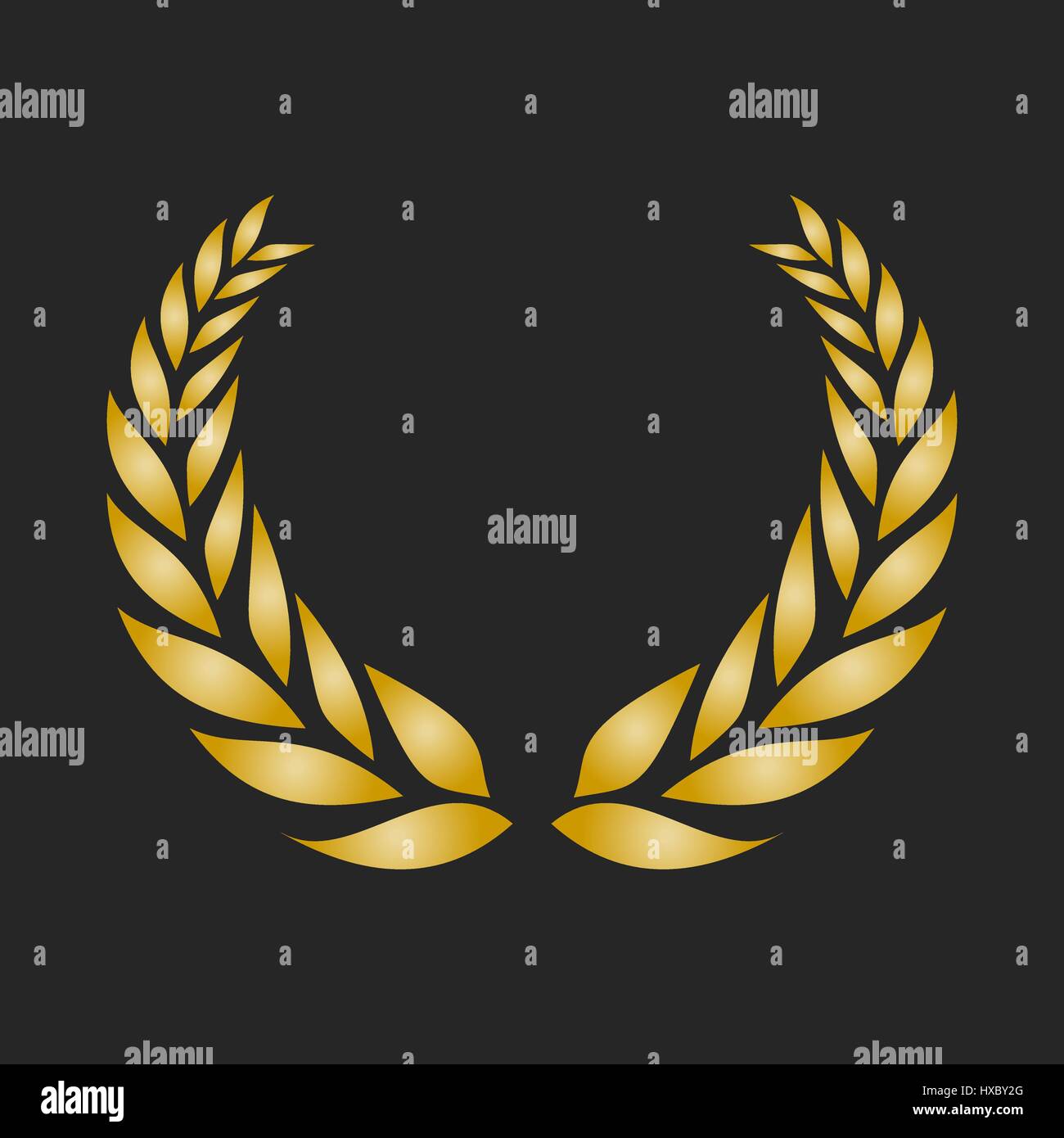 Gold award laurel wreath on dark background Stock Vector Image & Art ...