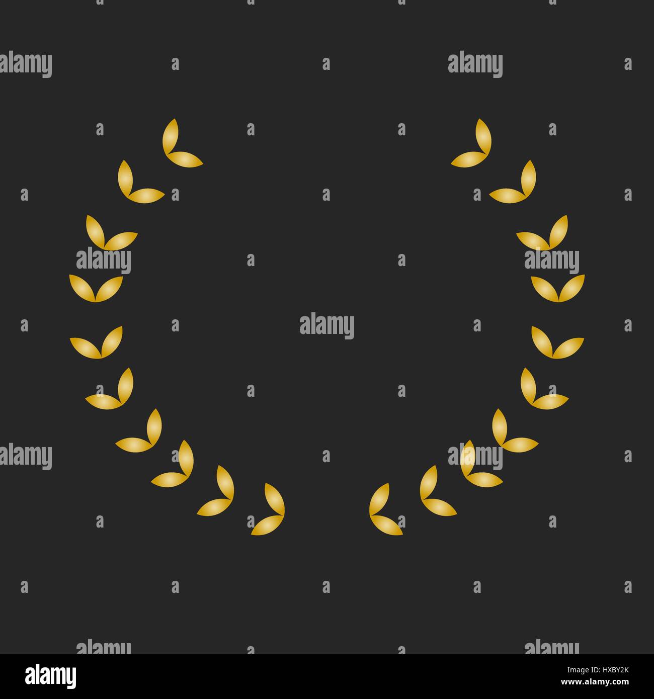 Gold award laurel wreath on dark background Stock Vector Image & Art ...