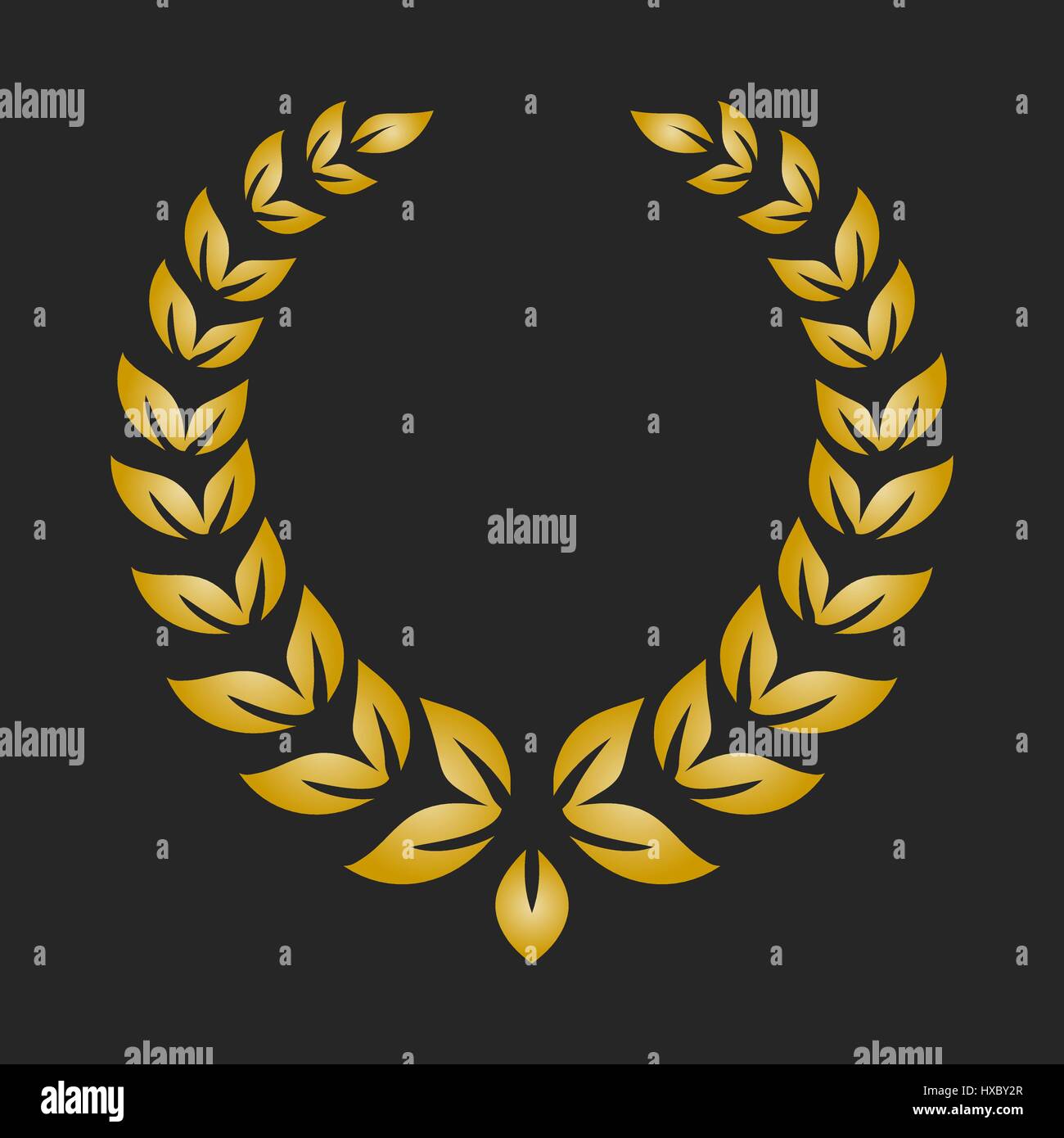 Gold award laurel wreath on dark background Stock Vector Image & Art ...