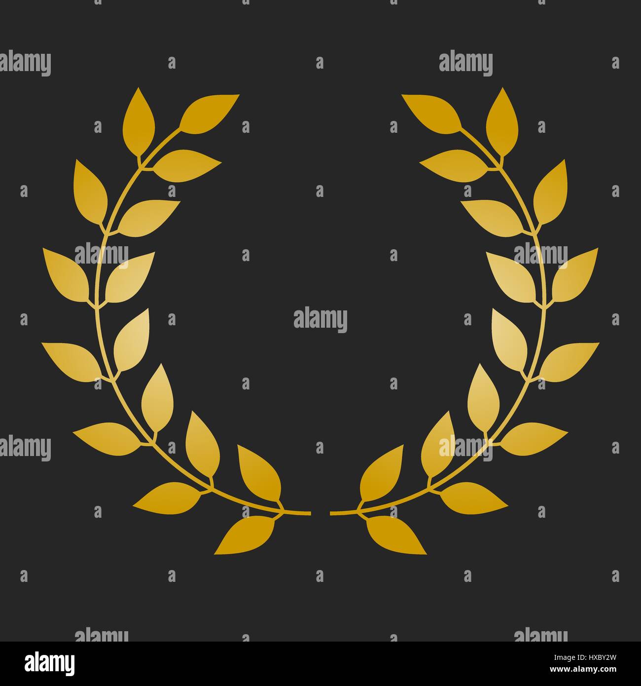 Gold award laurel wreath on dark background Stock Vector Image & Art ...