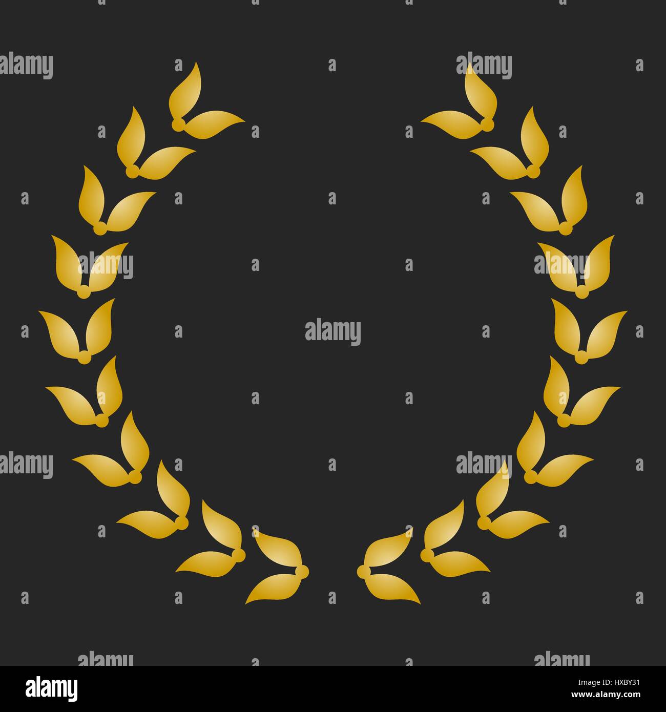 Gold award laurel wreath on dark background Stock Vector Image & Art ...