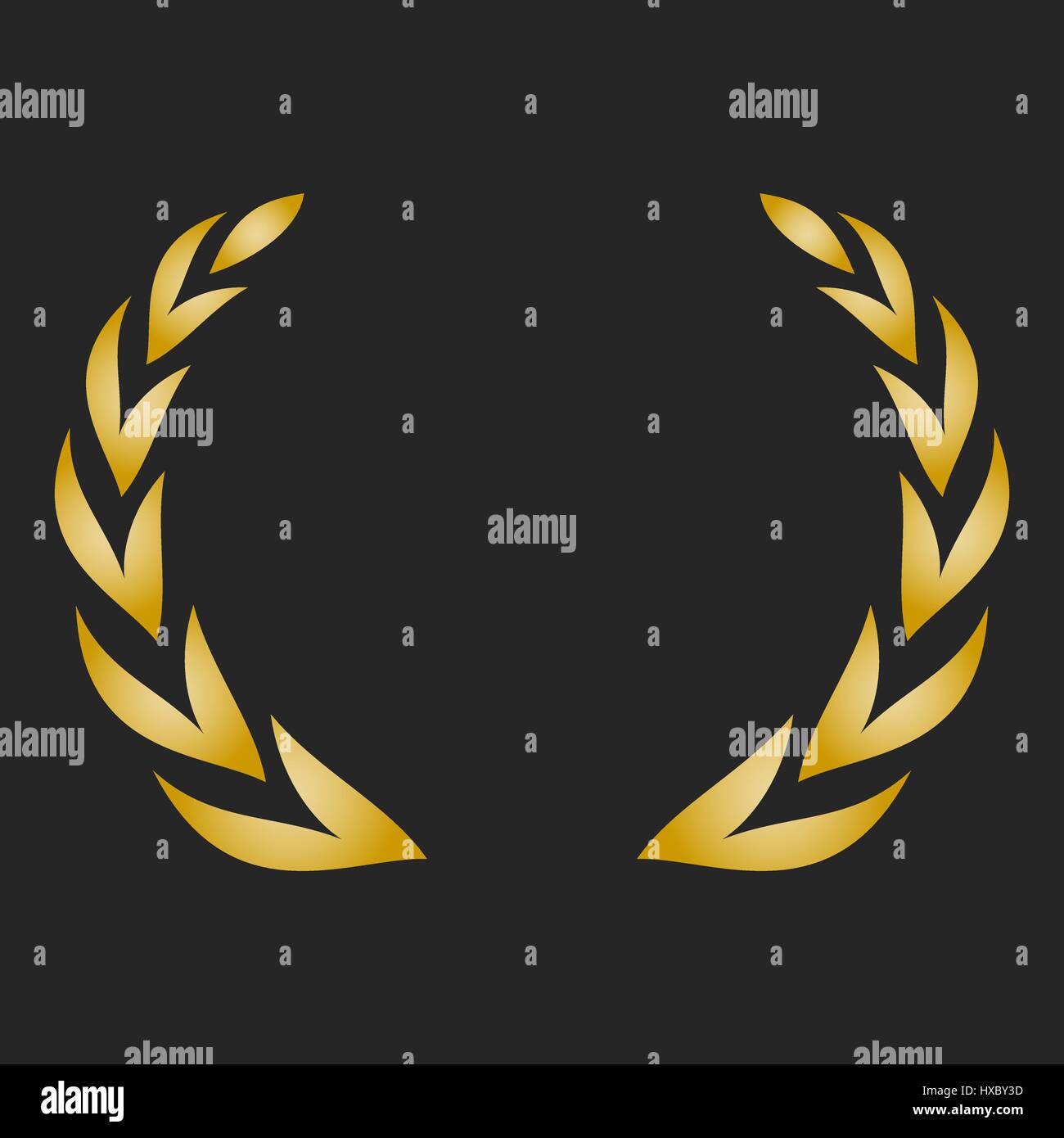 Gold award laurel wreath on dark background Stock Vector Image & Art ...