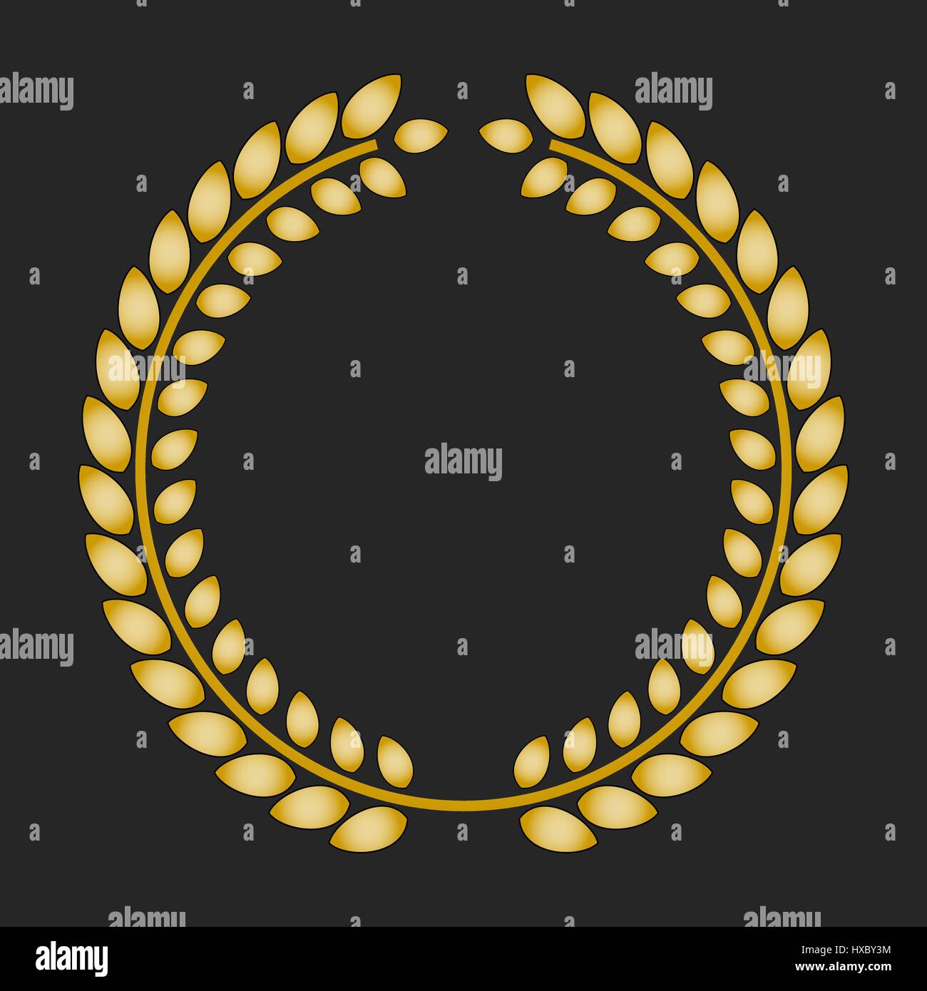 Gold award laurel wreath on dark background Stock Vector Image & Art ...