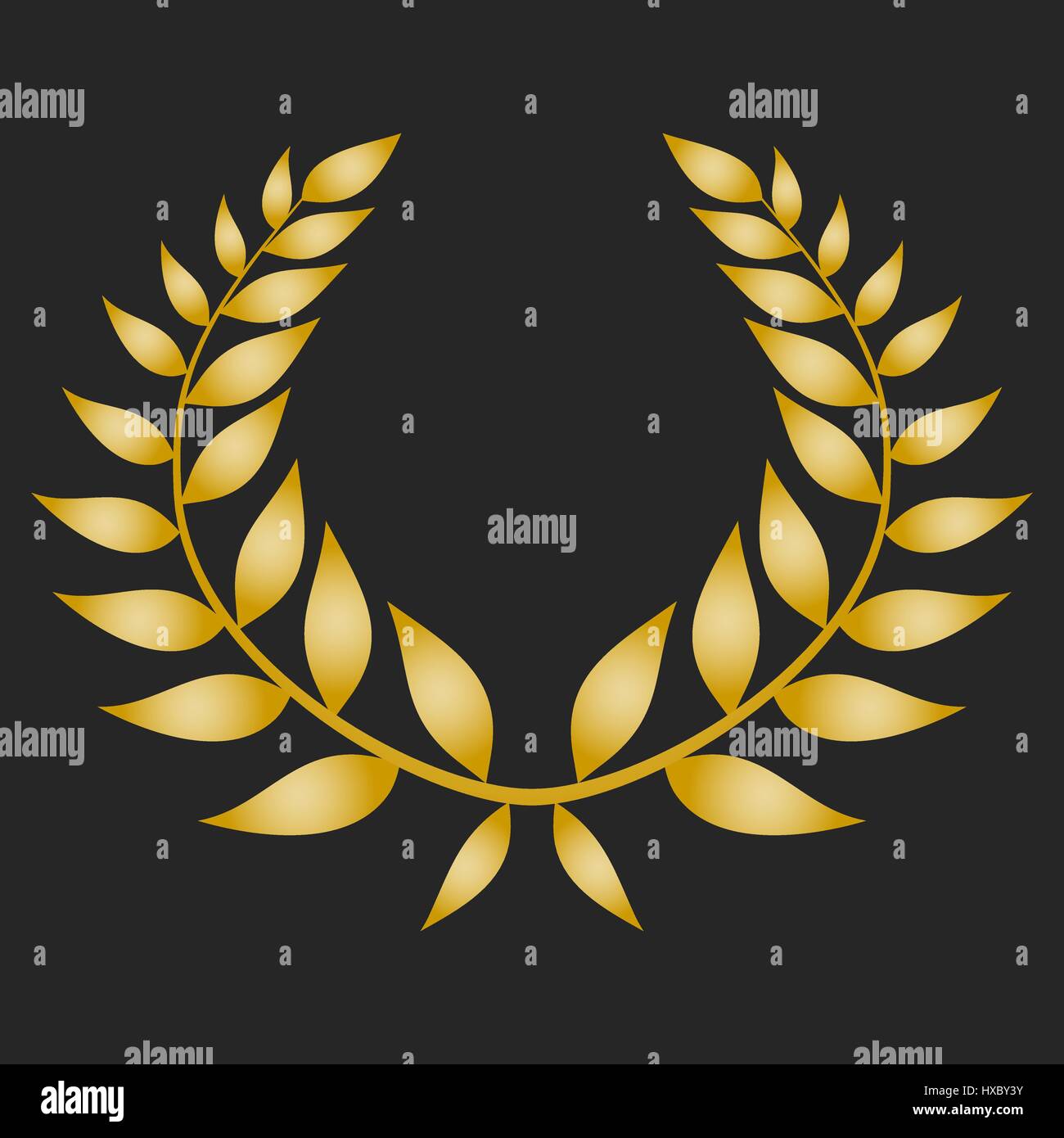 Gold award laurel wreath on dark background Stock Vector Image & Art ...