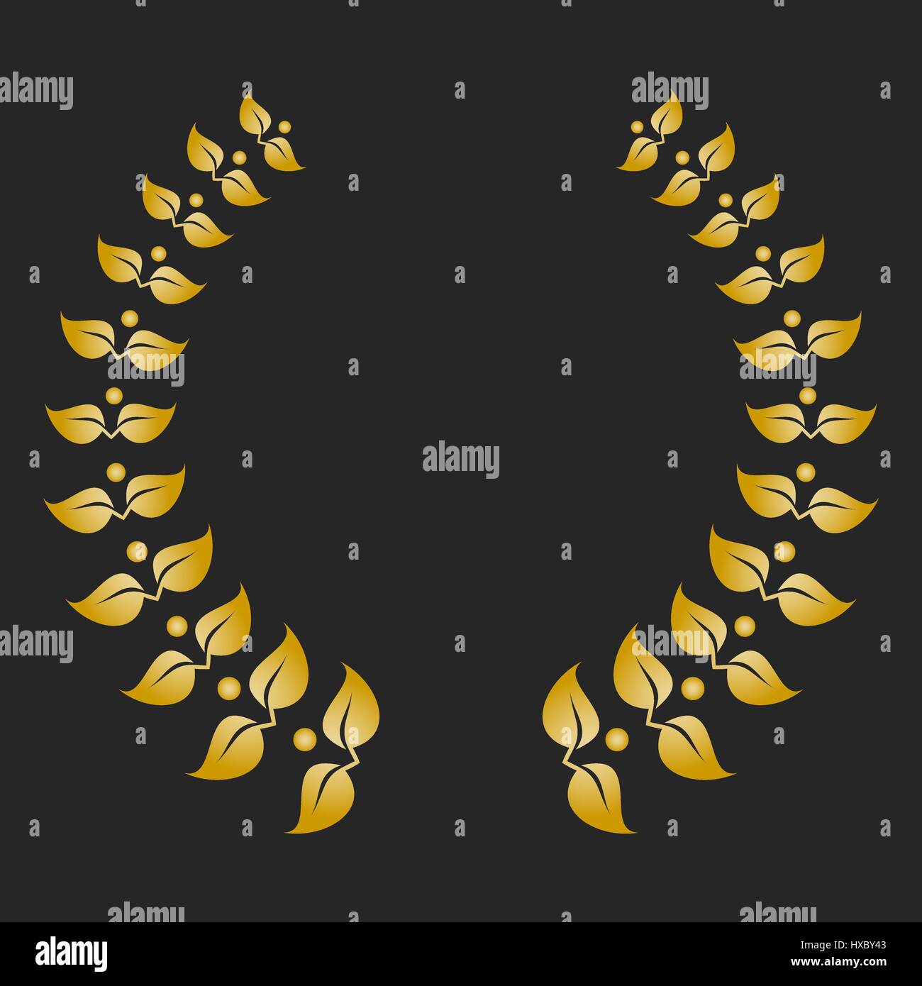 Gold award laurel wreath on dark background Stock Vector Image & Art ...