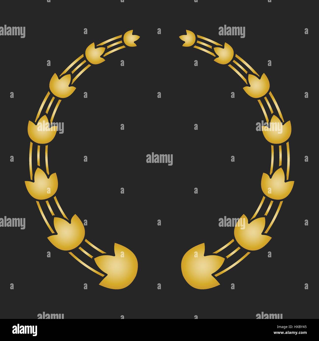 Gold award laurel wreath on dark background Stock Vector Image & Art ...