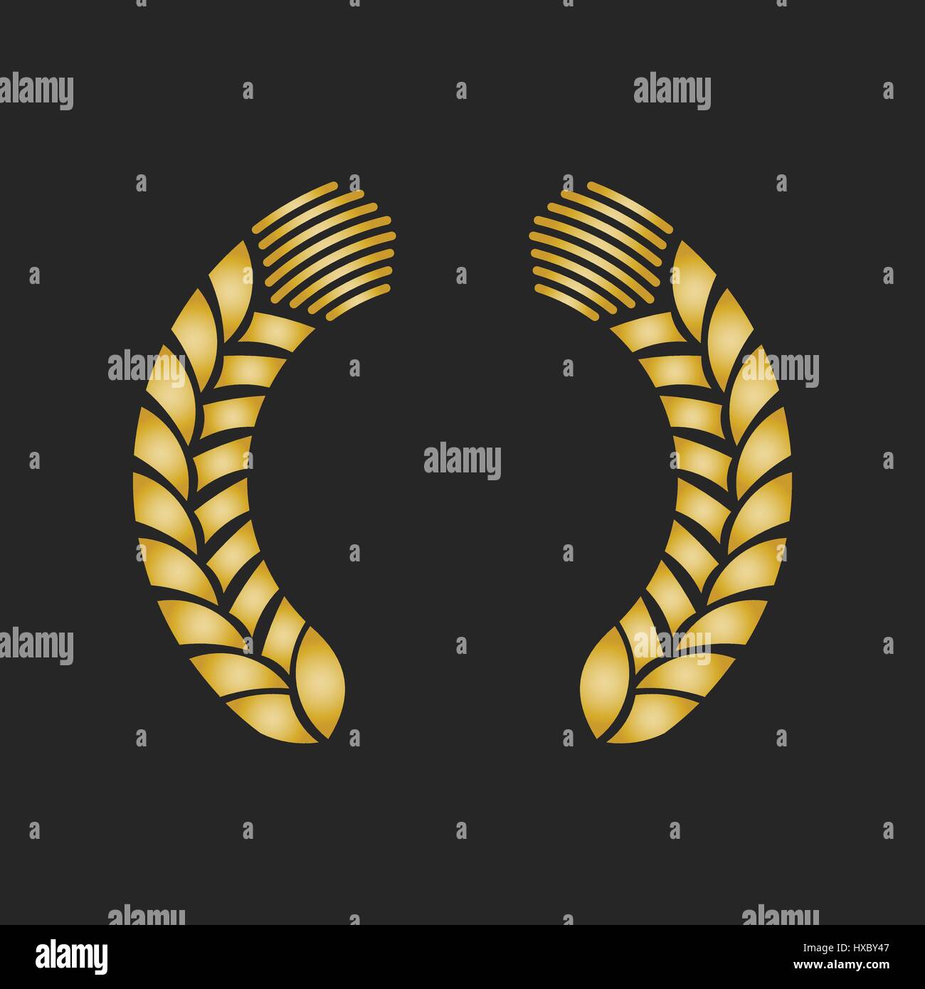 Gold award laurel wreath on dark background Stock Vector Image & Art ...