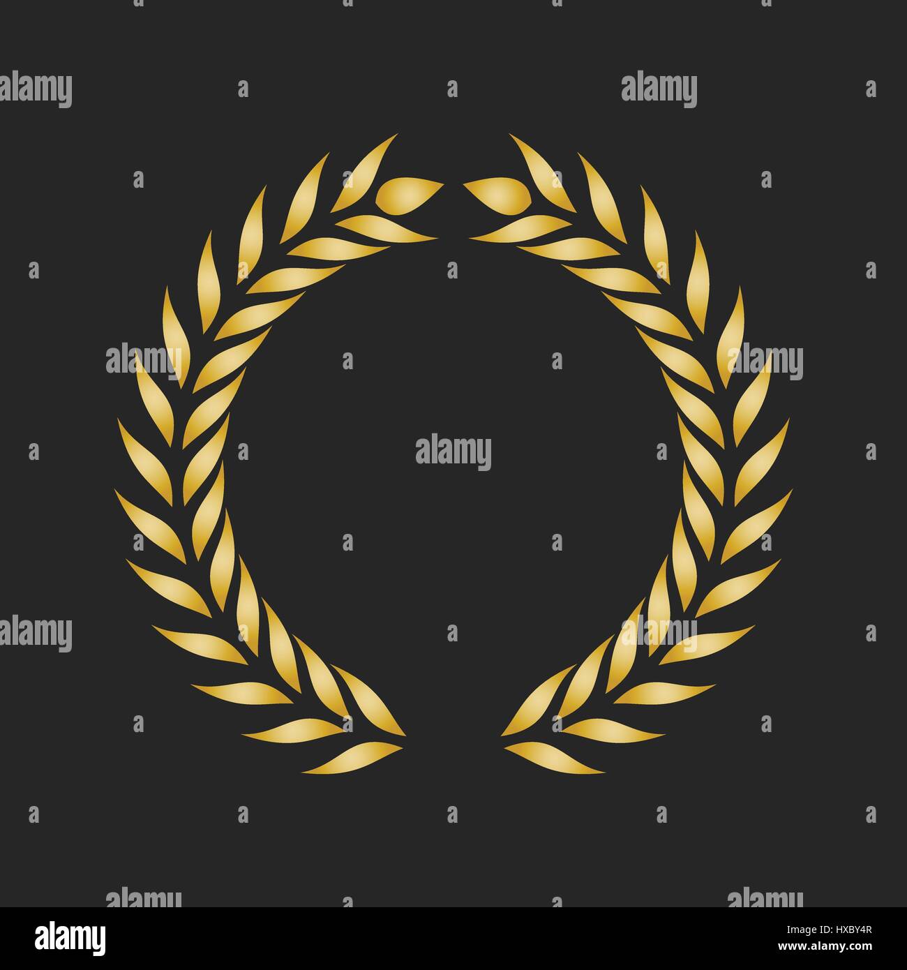 Gold award laurel wreath on dark background Stock Vector Image & Art ...