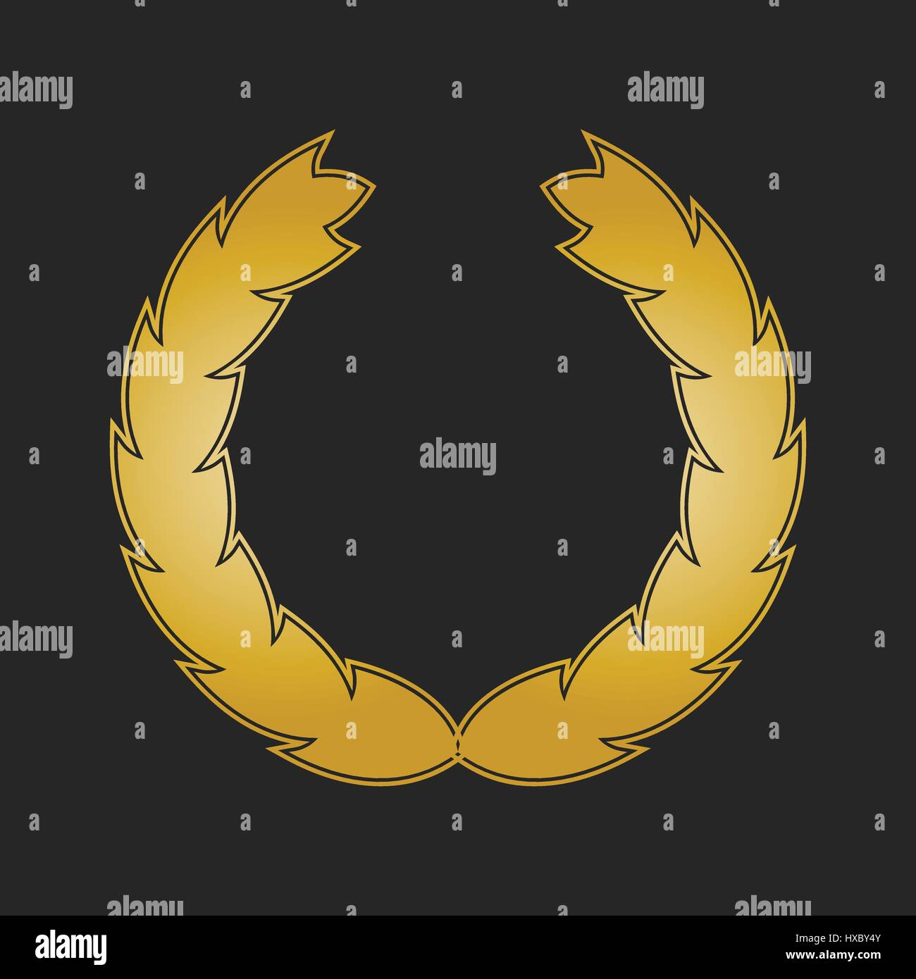 Gold award laurel wreath on dark background Stock Vector Image & Art ...