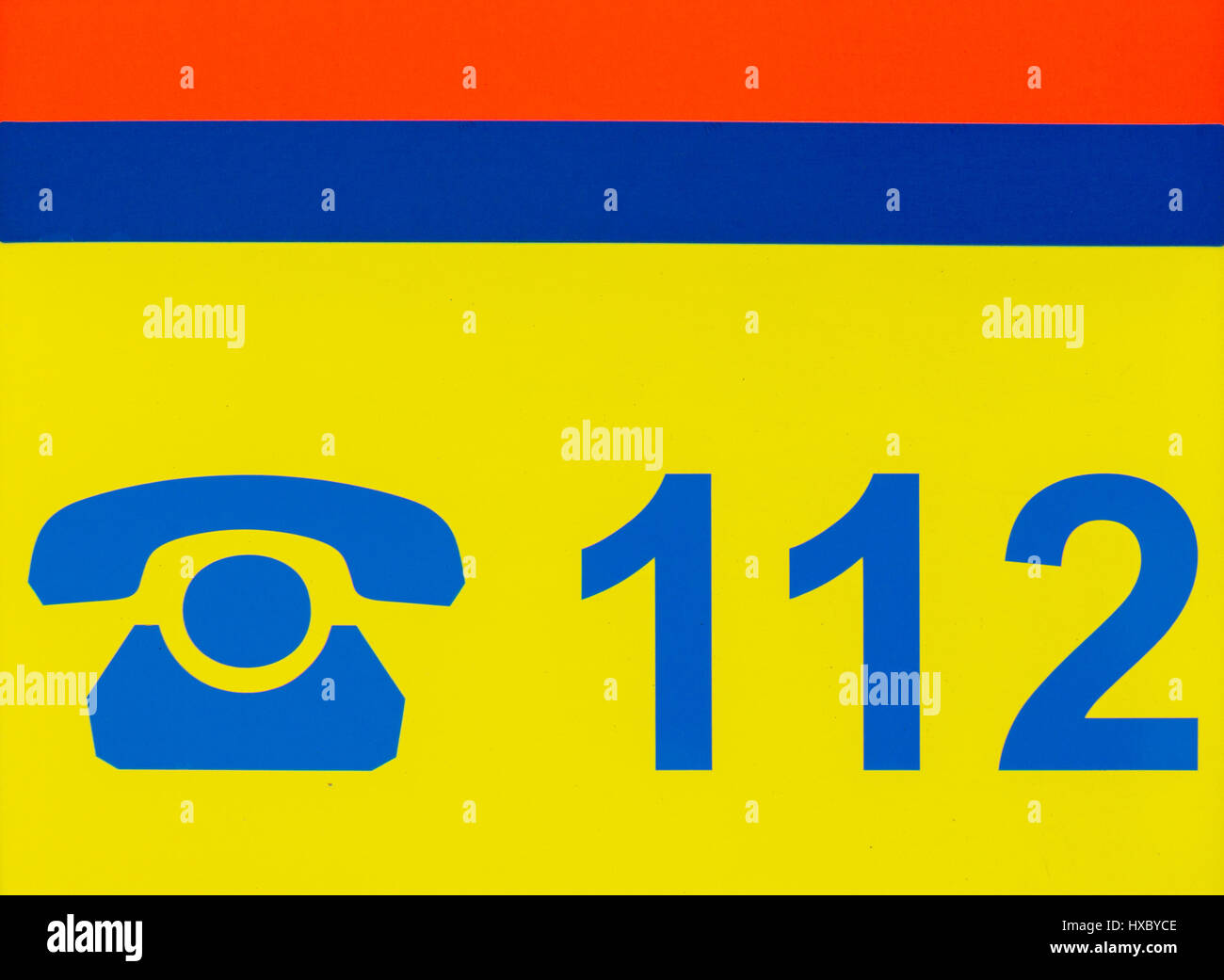 German emergency hotline number on an ambulance vehicle Stock Photo Alamy