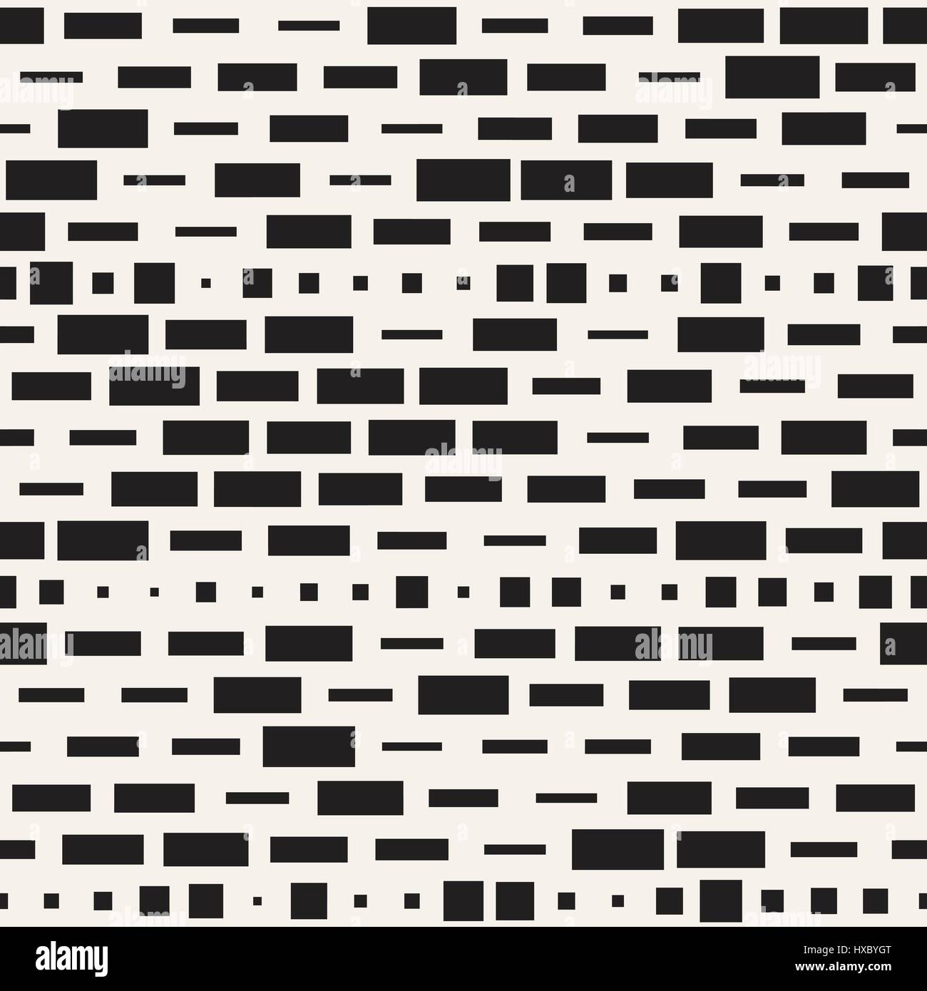 Vector Seamless Black And White Irregular Dash Rectangles Grid Pattern ...