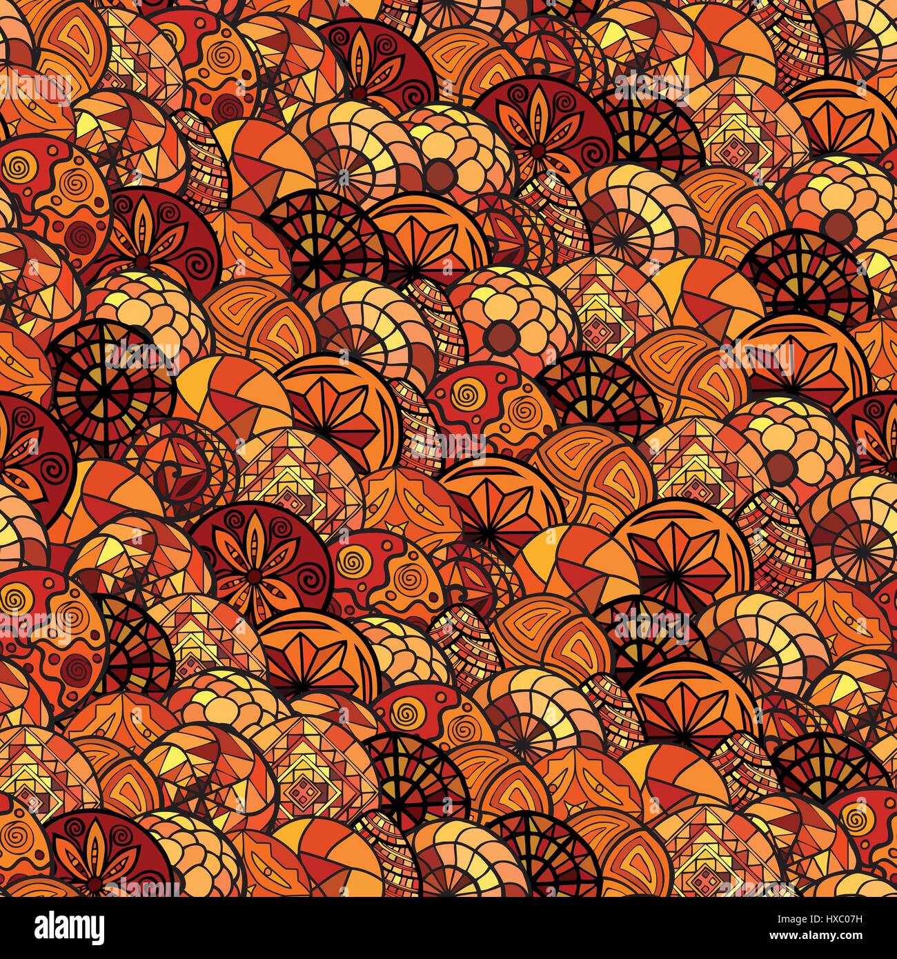 hand drawn vector ethnic seamless pattern Stock Vector Image & Art - Alamy