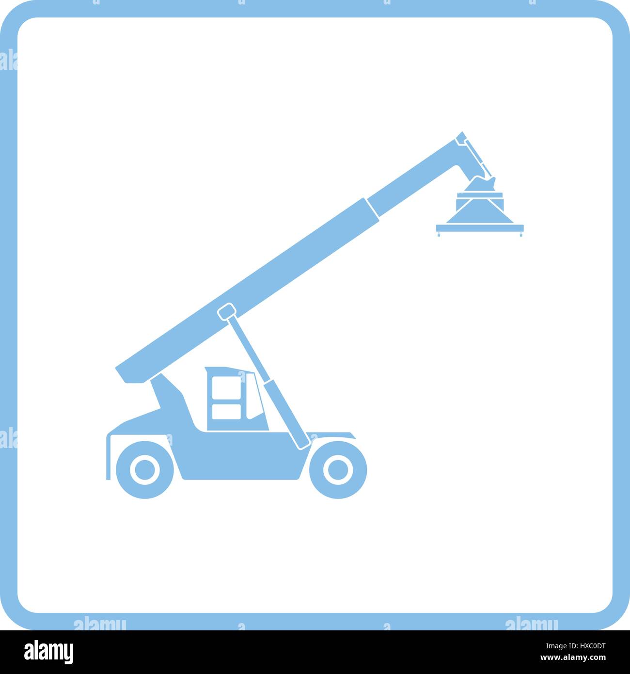 Port loader icon. Blue frame design. Vector illustration Stock Vector ...