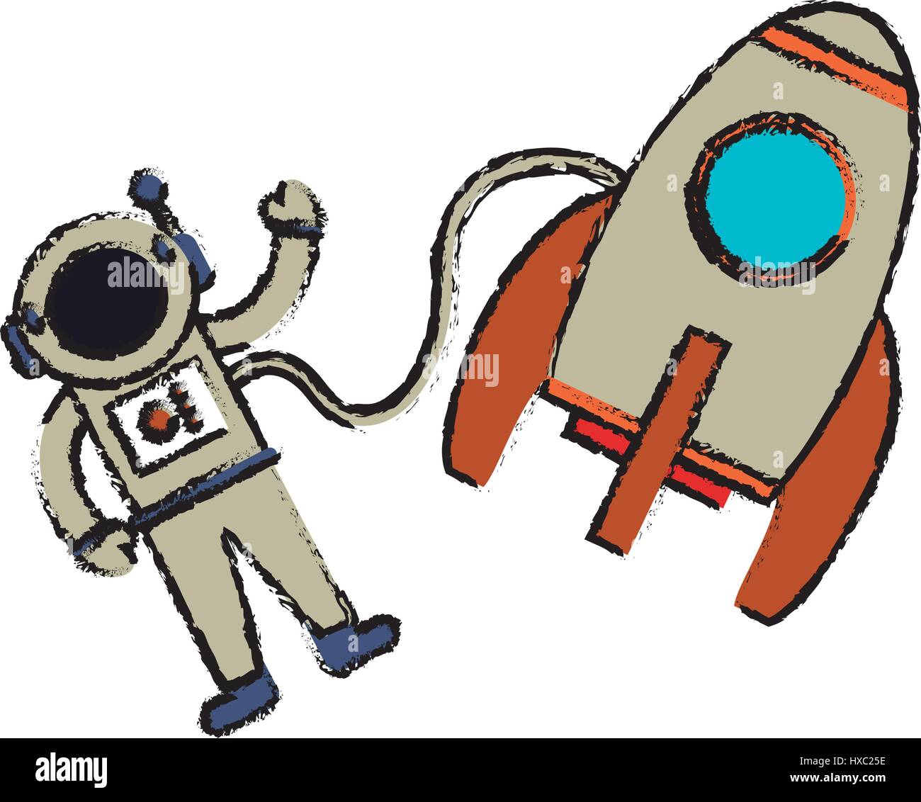 astronaut rocket floating image Stock Vector Image & Art - Alamy