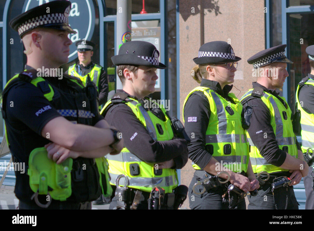 police Scotland officers Stock Photo