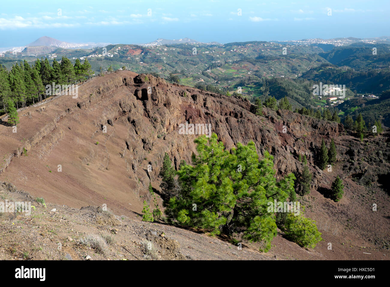 Crater Pinos de Gáldar, Gran Canaria, Canary Islands, Spain Stock Photo