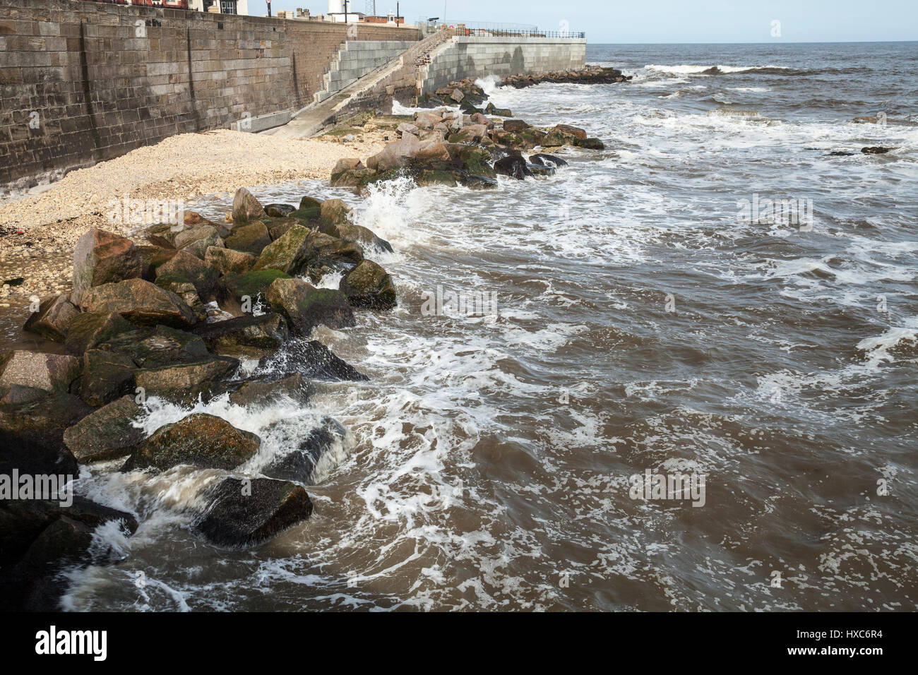 Rough seas coastal defenses hi-res stock photography and images - Alamy