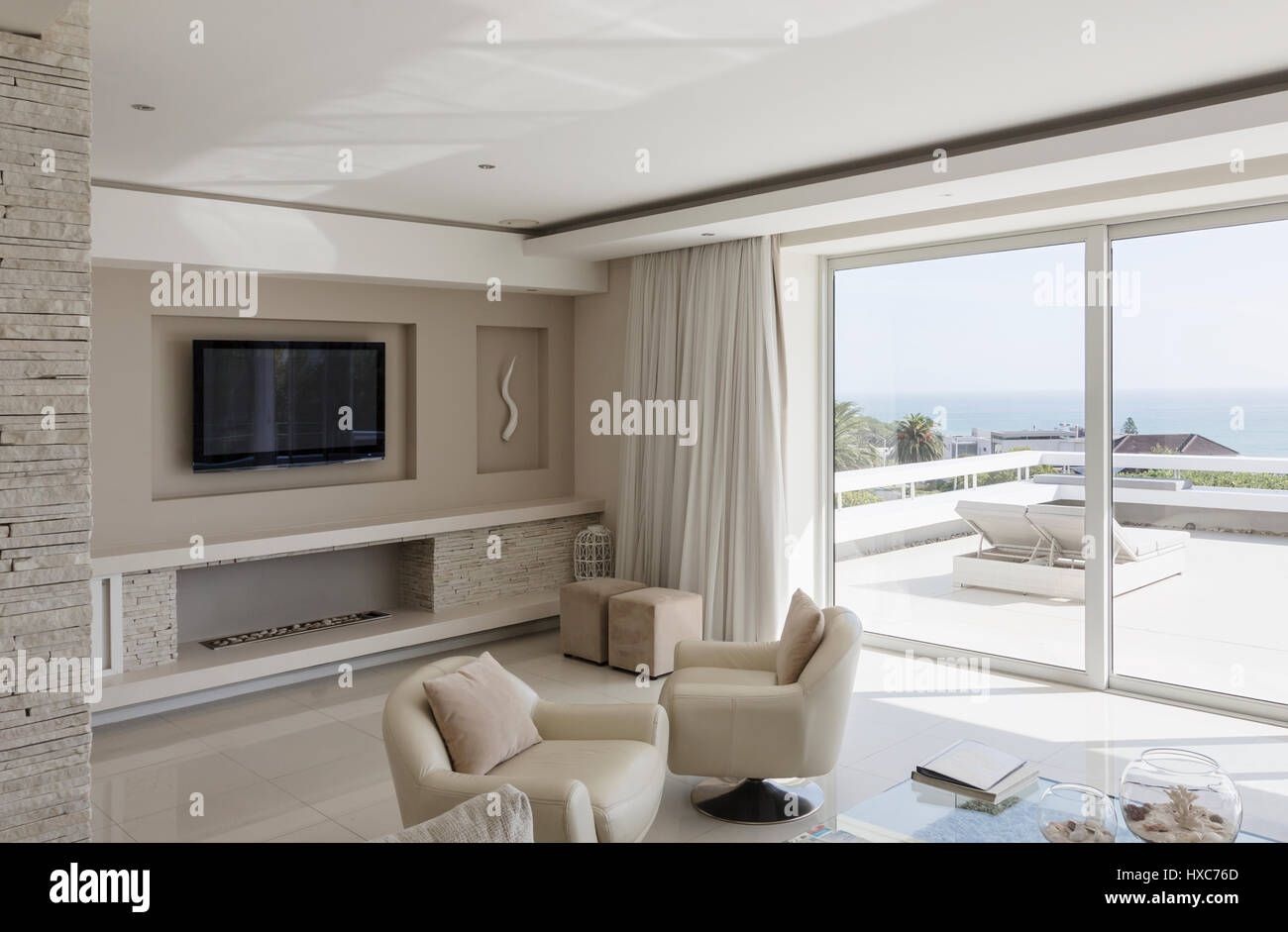 Image showcasing Beige and white modern luxury home showcase interior living room Stock ...