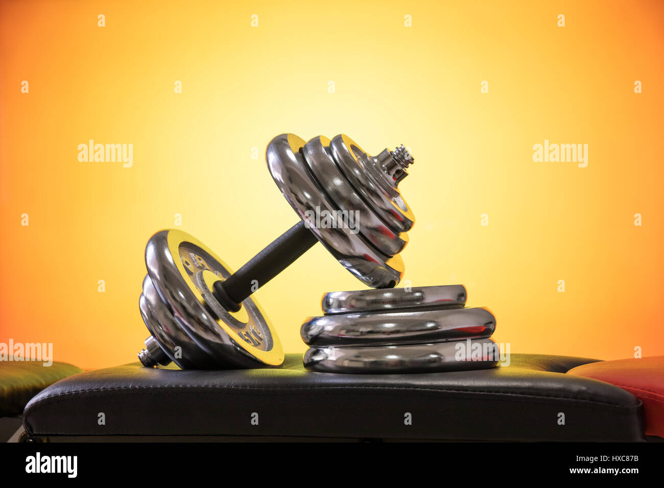 Dumbbell, weight training equipment Stock Photo Alamy