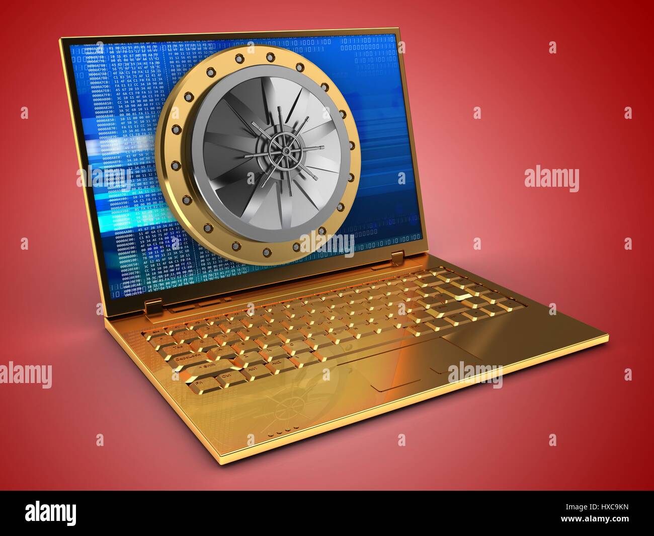 3d illustration of laptop computer Stock Photo - Alamy
