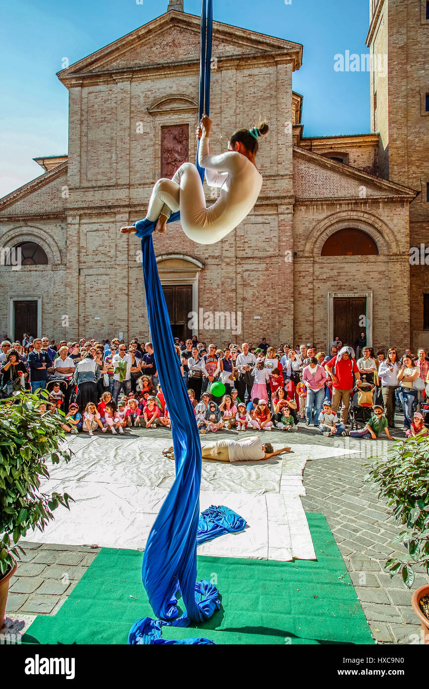 Italy Emilia Romagna Saludecio Exhibition of artists Sinakt Stock Photo