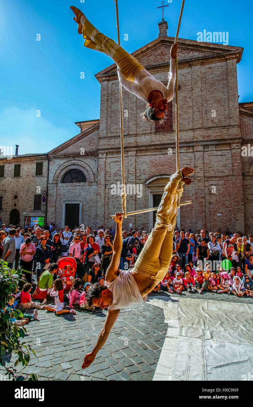 Italy Emilia Romagna Saludecio Exhibition of artists Sinakt Stock Photo