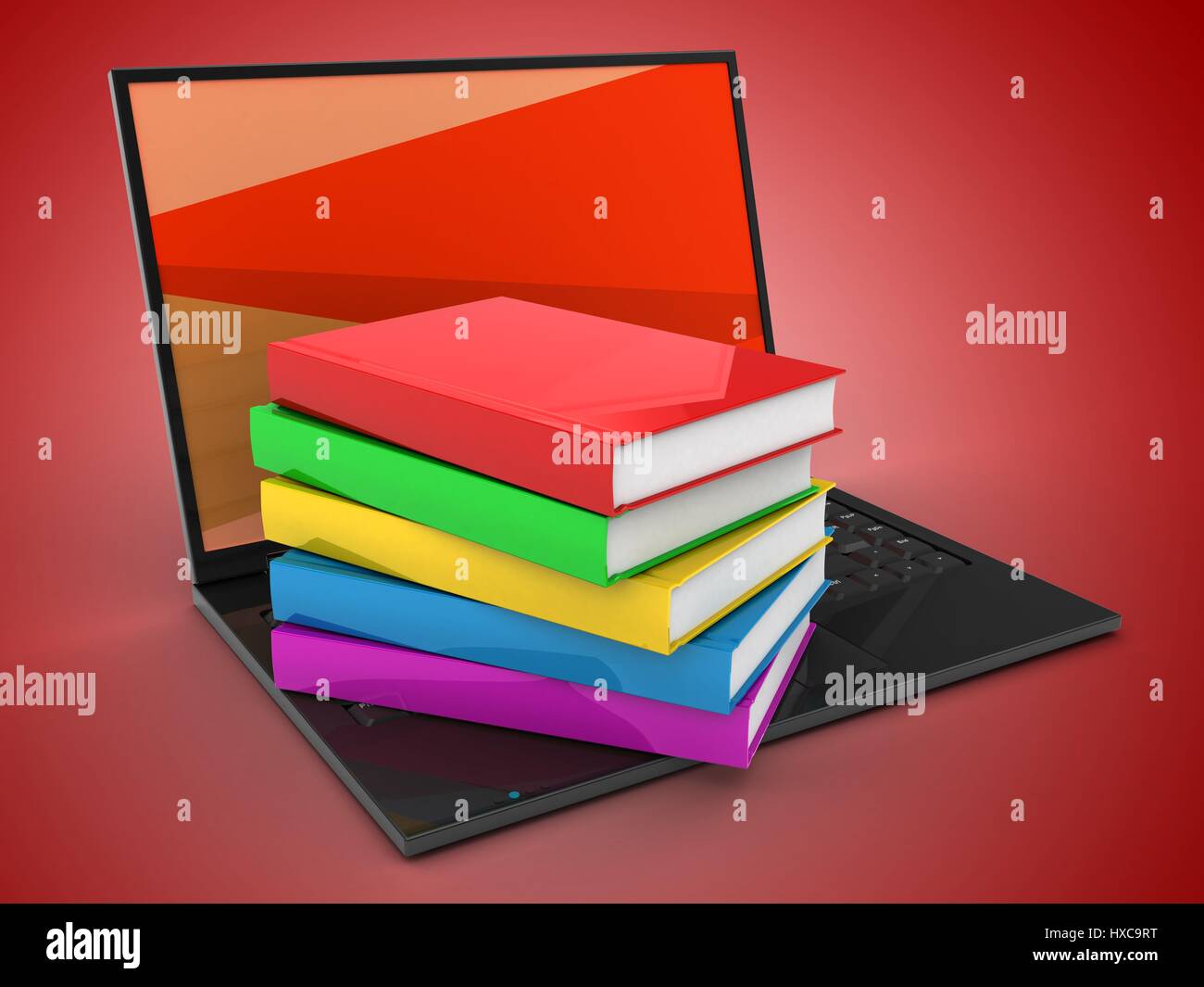 3d illustration of laptop computer Stock Photo - Alamy