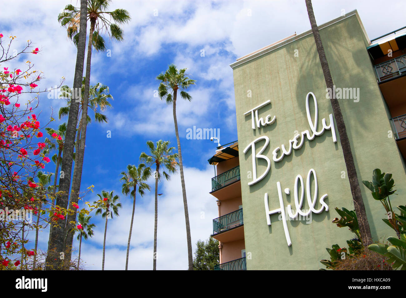 The Beverly Hills Hotel in Los Angeles Stock Photo