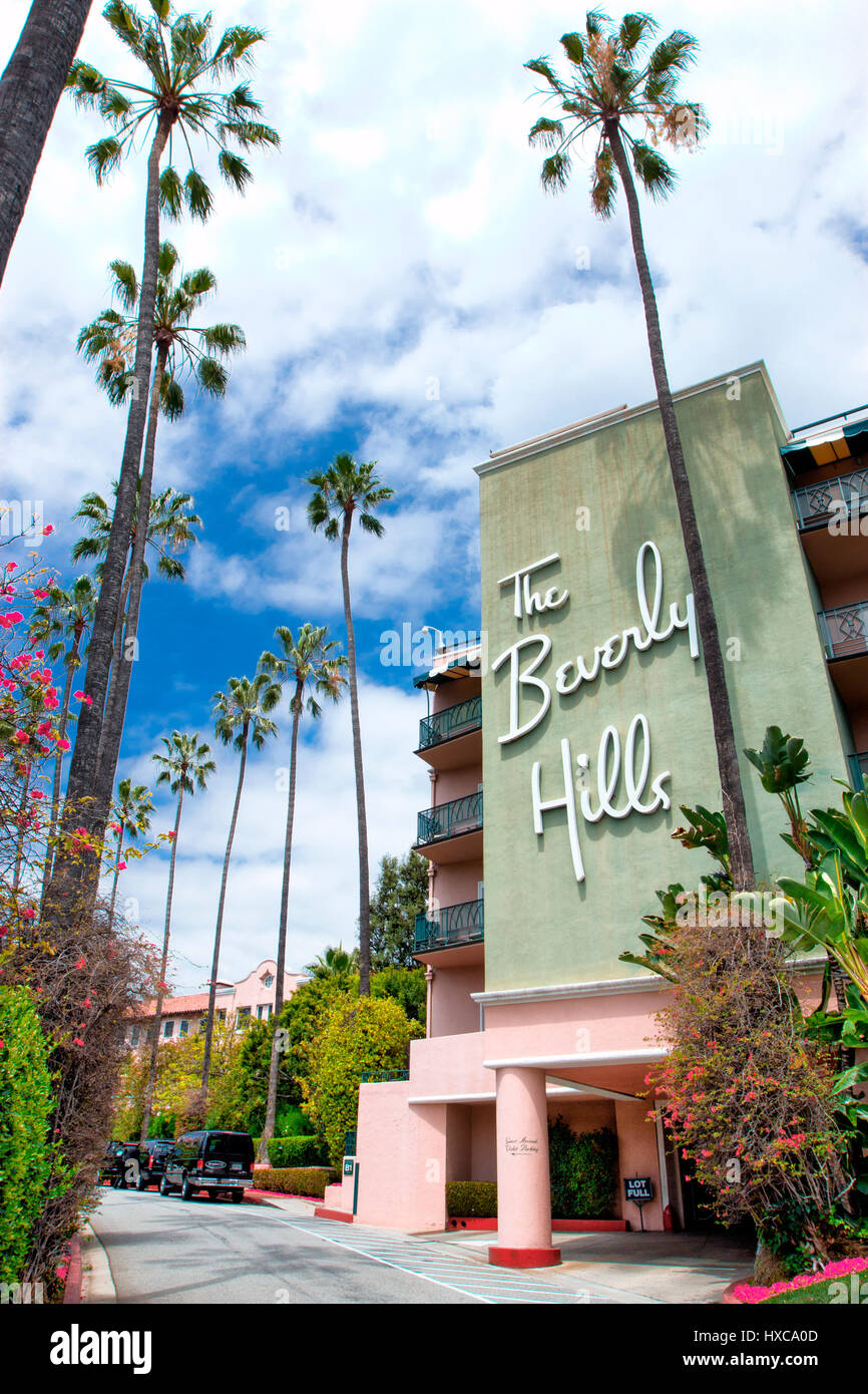 The Beverly Hills Hotel in Los Angeles Stock Photo