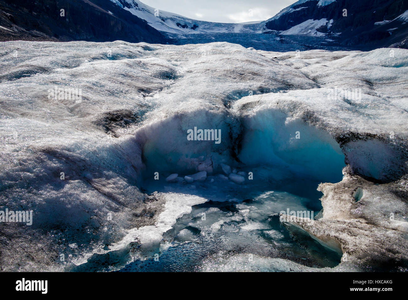 Columbia Icefield Athabasca Glacier, Jasper National Park, Canada. Stock Photo