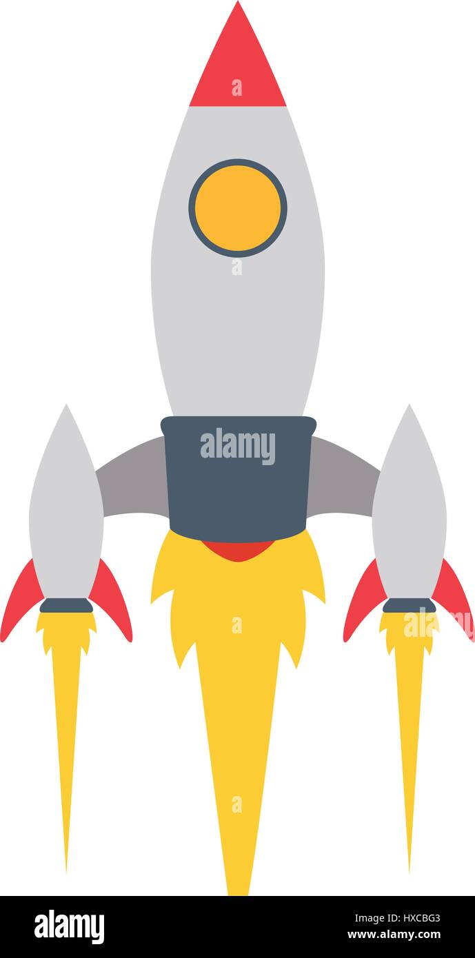 Spaceship rocket isolated Stock Vector Image & Art - Alamy