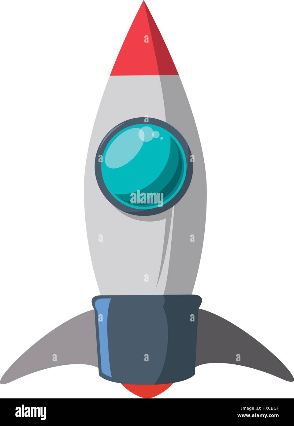 Spaceship rocket isolated Stock Vector Image & Art - Alamy