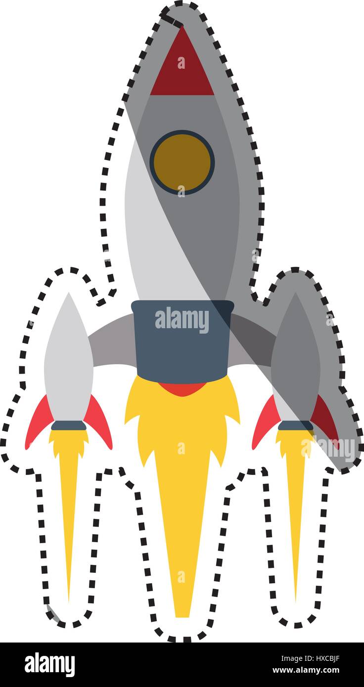 Spaceship rocket isolated Stock Vector Image & Art - Alamy