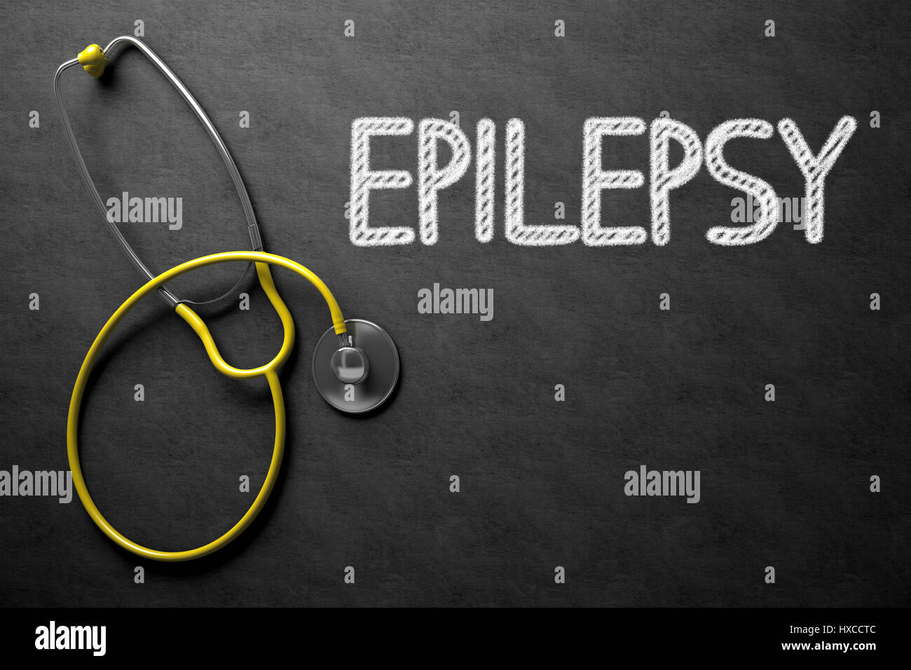 Epilepsy - Text on Chalkboard. 3D Illustration. Stock Photo
