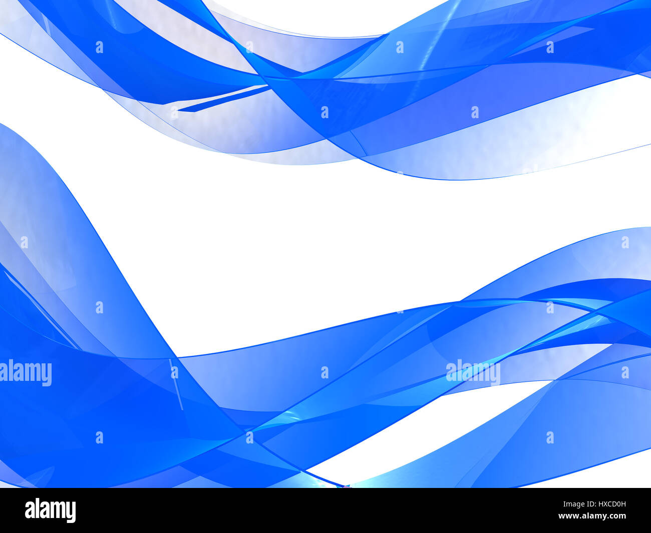 abstract 3d illustration of blue glass waves background Stock Photo - Alamy