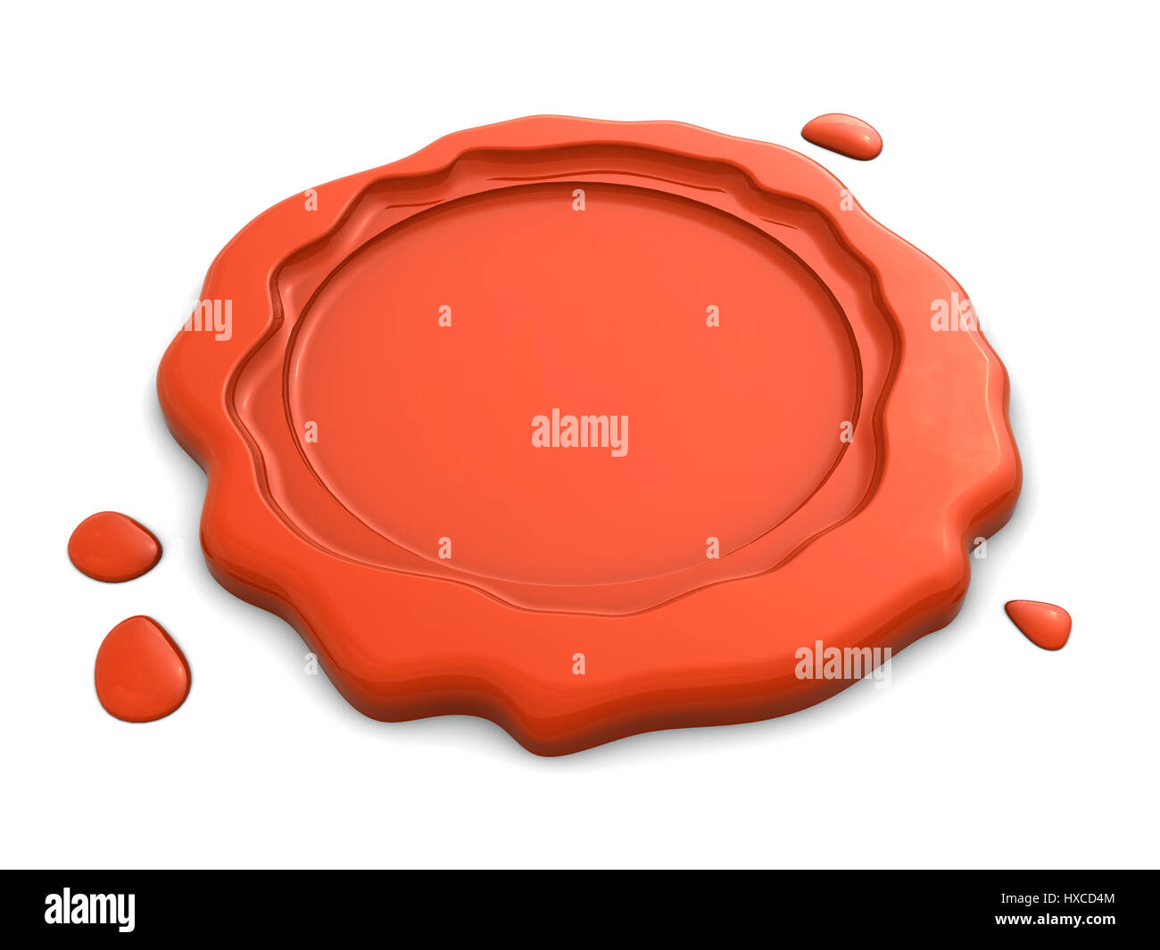 3d illustration of wax seal over white background Stock Photo - Alamy