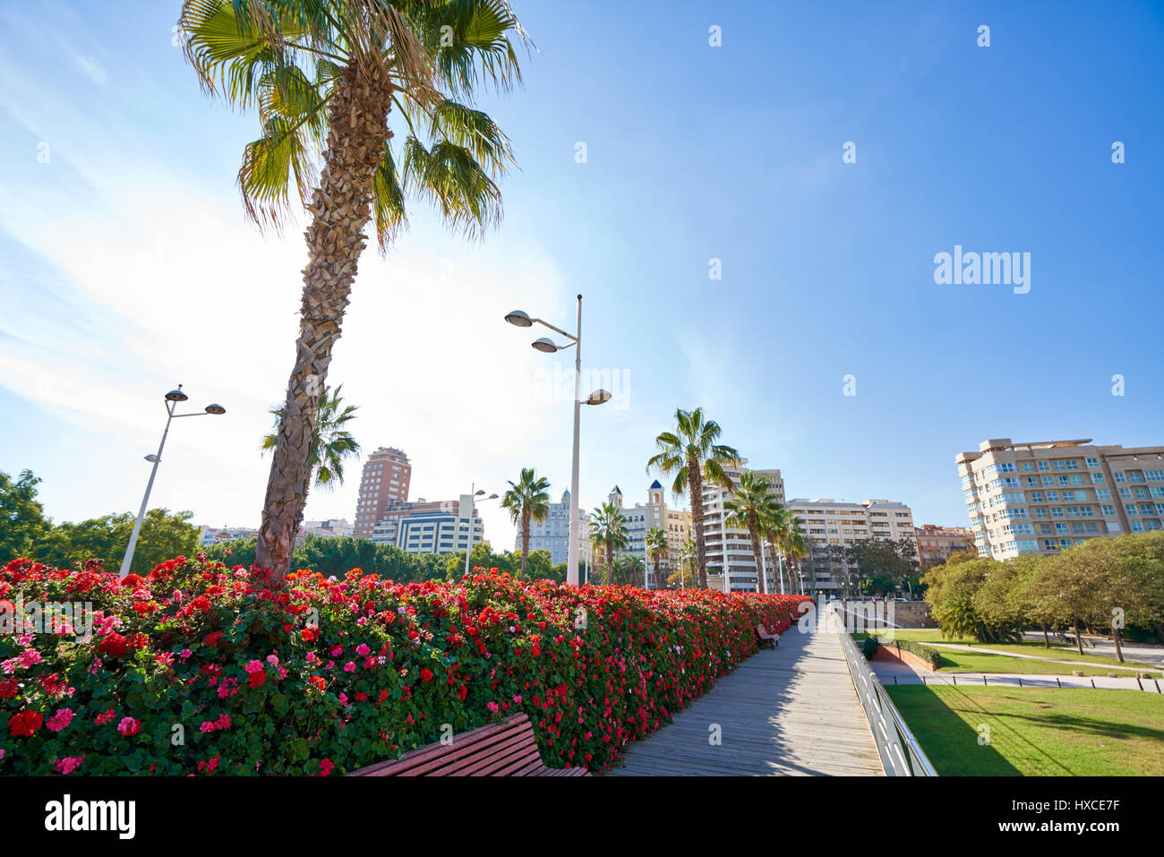 Valencia Puente de las Flores flowers bridge in Spain Stock Photo Alamy