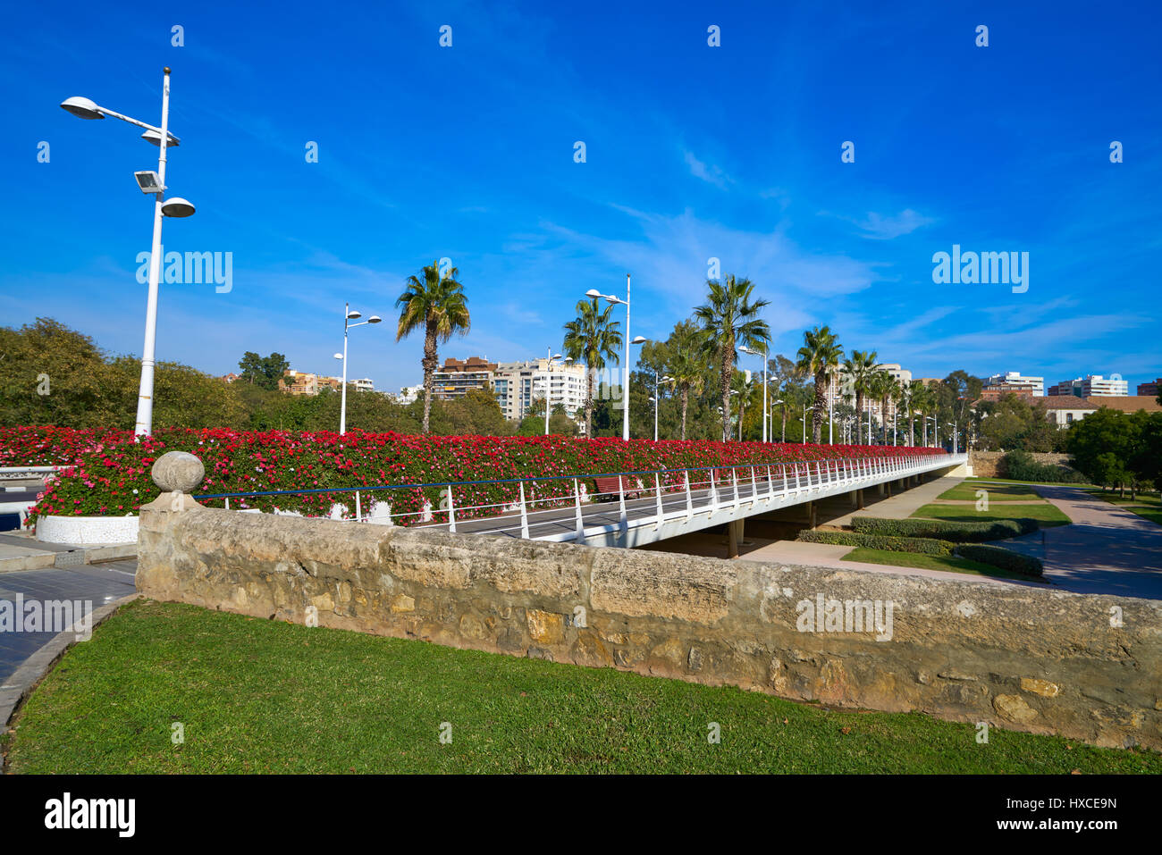 Valencia Puente de las Flores flowers bridge in Spain Stock Photo Alamy