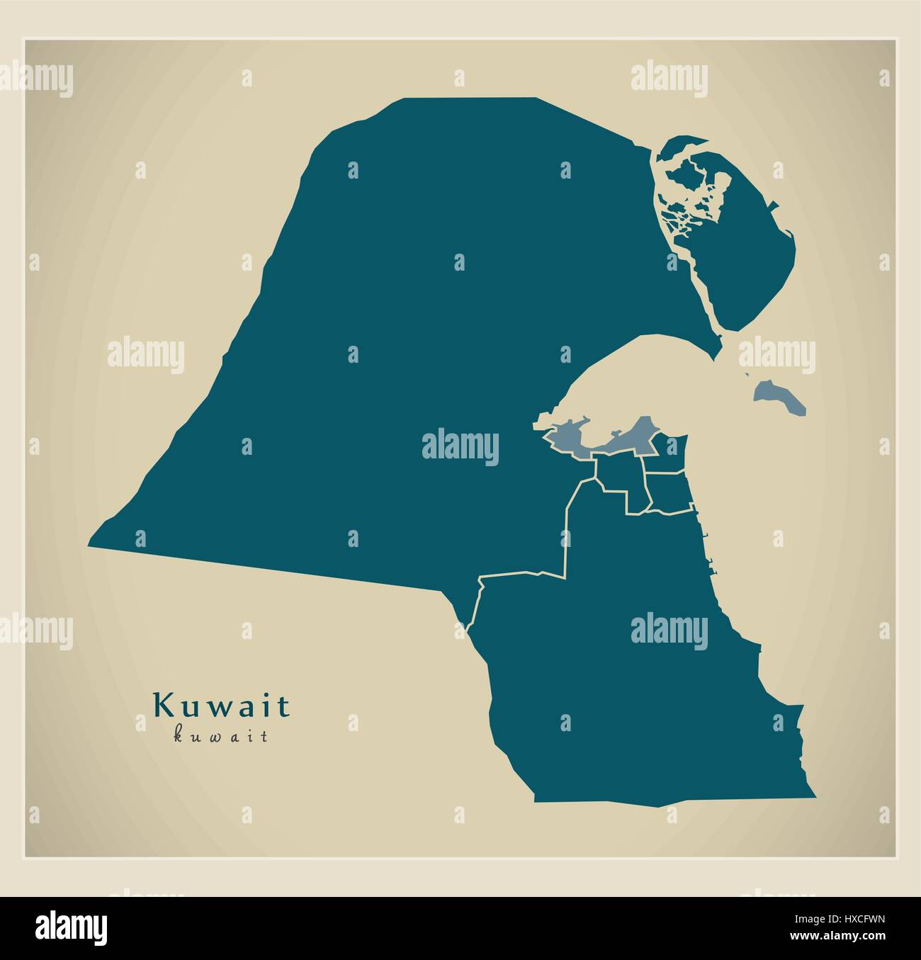 Kuwait Map With Governorates Political Map Vector Ill vrogue.co