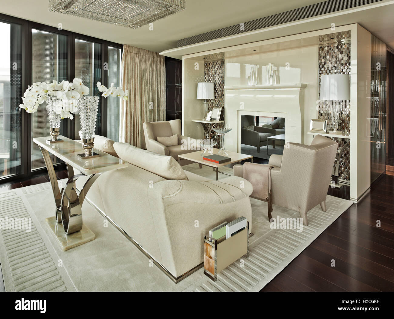 Luxury Apartment in London Stock Photo