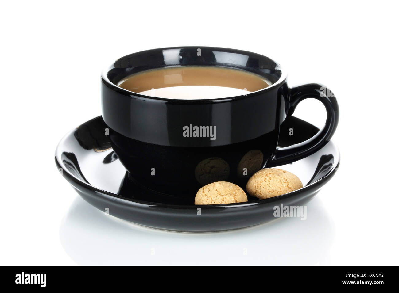 Cup of coffee - cup with Coffee - bean coffee, Tasse Kaffee - Cup with Coffee - Bohnenkaffee Stock Photo