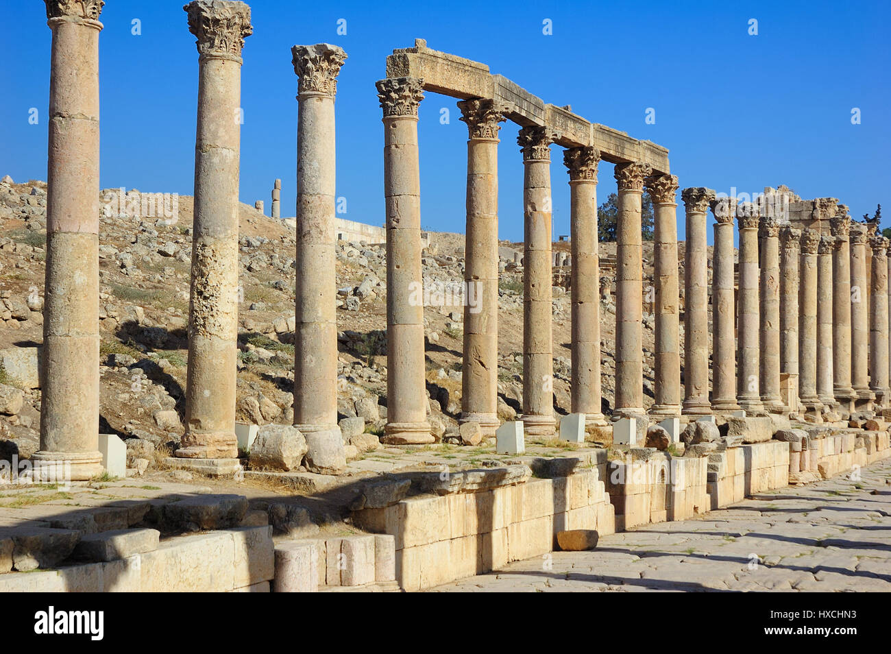 Jerash ruins of the Roman city best kept in the world from the period