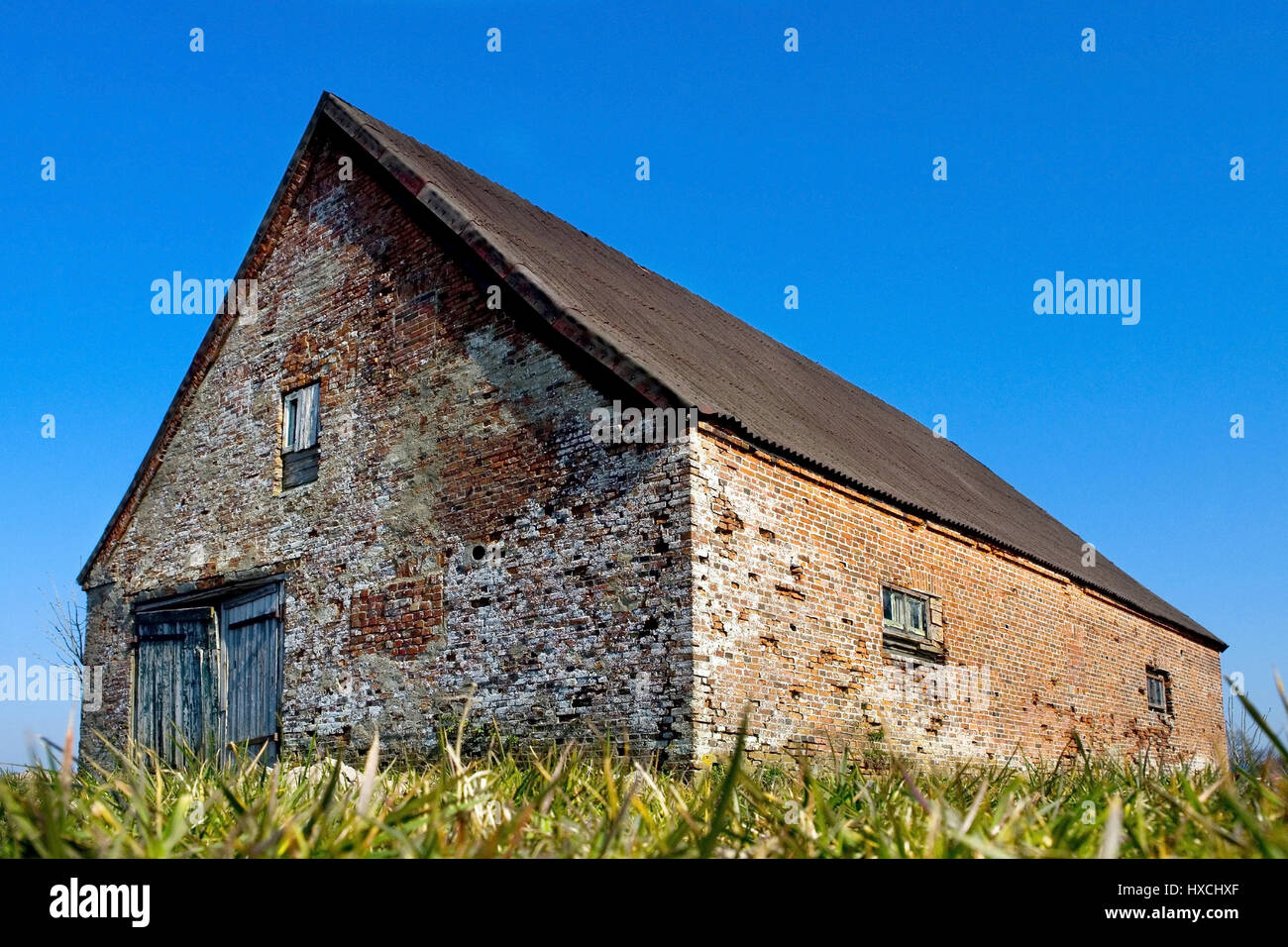 Old barn - farm house, Alte Scheune - Farmhaus Stock Photo