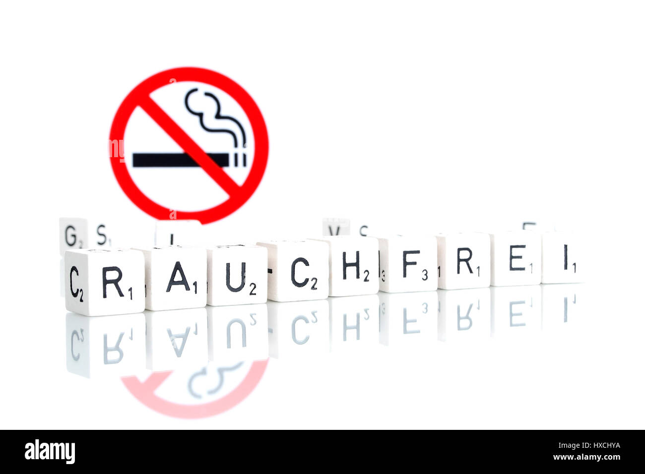 No-smoking, Rauchfrei Stock Photo