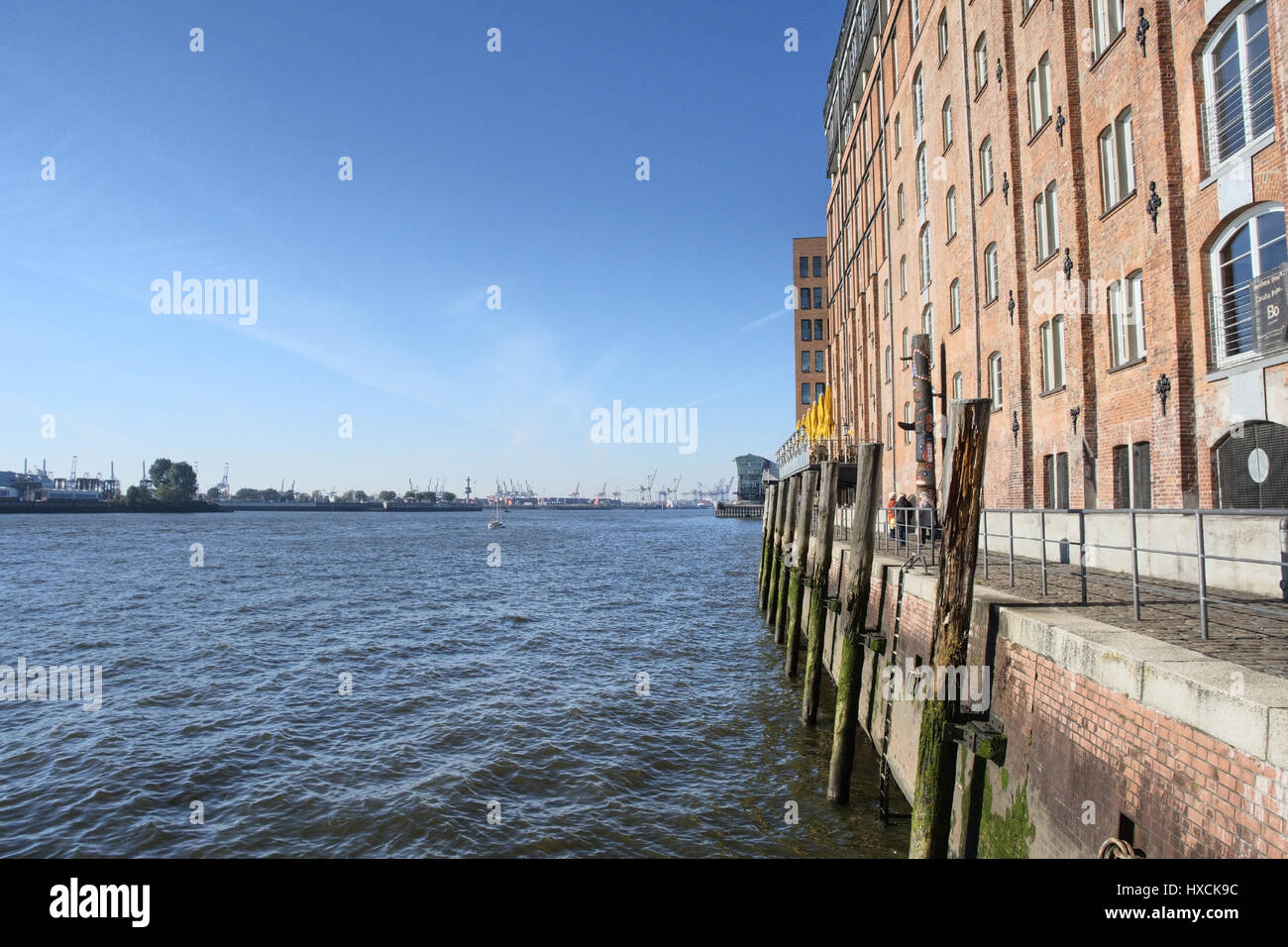 Harbour panorama, Hafenpanorama Stock Photo
