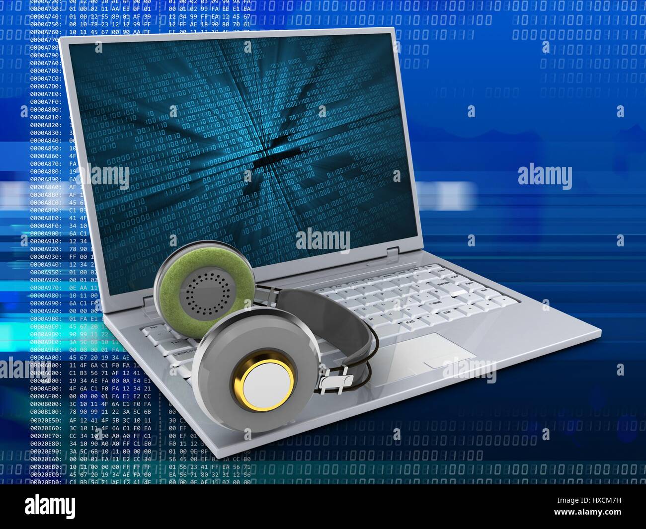 3d illustration of laptop computers Stock Photo - Alamy
