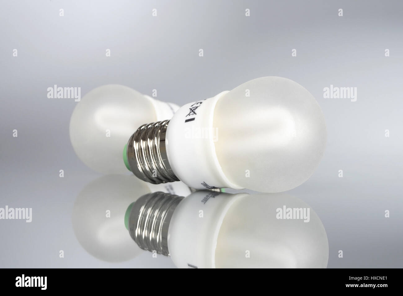 Energy savings lamps, Energiesparlampen Stock Photo