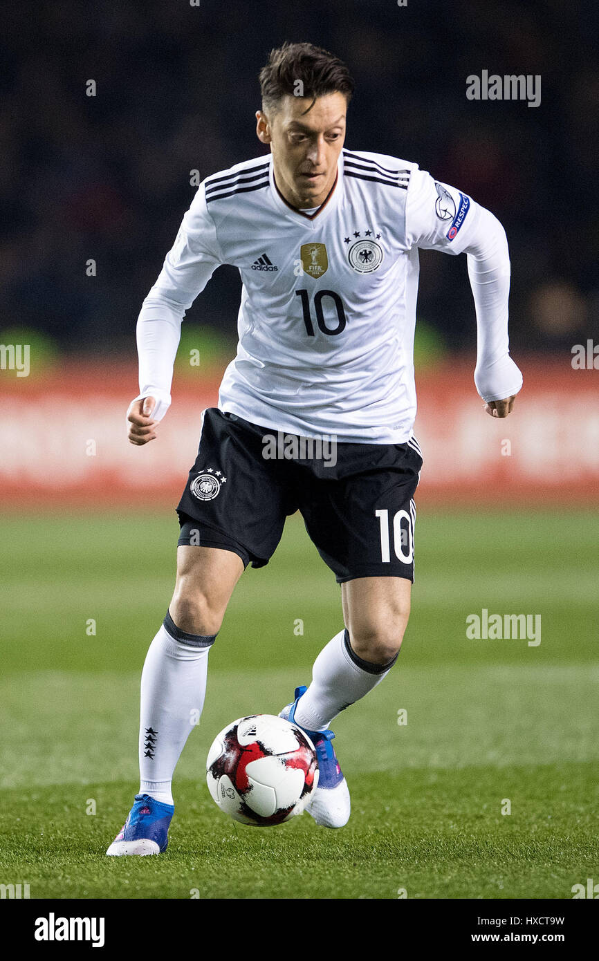 Baku, Azerbaijan. 26th Mar, 2017. Germany's Mesut Oezil in action during the FIFA World Cup qualifier group phase soccer match between Azerbaijan and Germany in Baku, Azerbaijan, 26 March 2017. Photo: Marius Becker/dpa/Alamy Live News Stock Photo